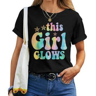 This Girl Glows For & Girls Tie Dye 80S Themed Women T-shirt - Seseable