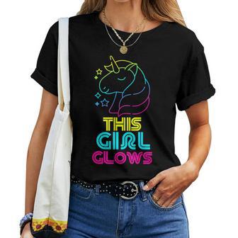 This Girl Glows Cute Girls Tie Dye Party Team Women T-shirt - Monsterry DE