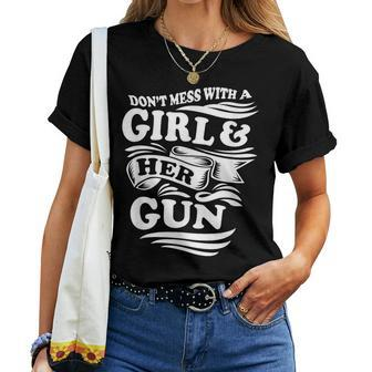 A Girl And Her Gun For Shooters Or Gun Range Women T-shirt - Monsterry UK