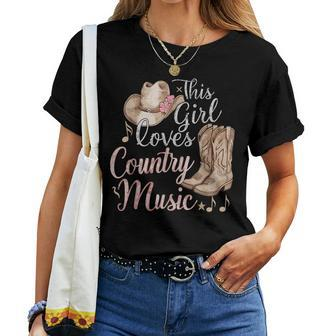 This Girl Loves Country Music Women T-shirt - Monsterry AU