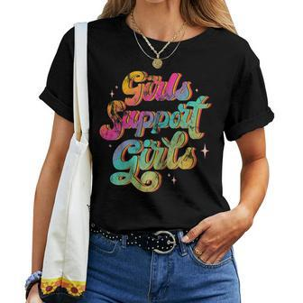 Girls Support Girls Emancipation Vintage Women T-shirt - Monsterry UK