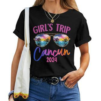 Girls Trip Cancun Mexico 2024 Sunglasses Summer Girlfriend Women T-shirt - Seseable