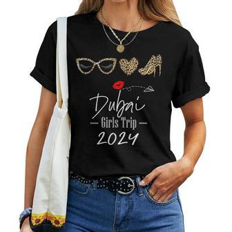 Girls Trip Dubai 2024 Beach Vacation Birthday Squad Women T-shirt | Mazezy