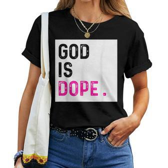God Is Dope Purple Christian Faith Believe Women T-shirt - Monsterry CA