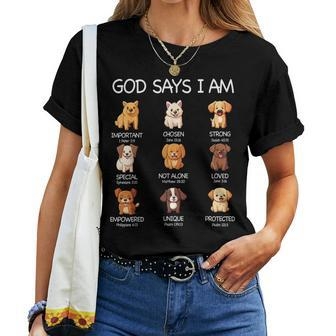 God Says I Am Cute Dogs Bible Verse Christian Boys Girls Women T-shirt - Monsterry
