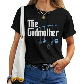 The Godmother Of New Baby Boy Pun Women T-shirt - Monsterry
