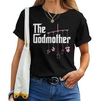 The Godmother Of New Baby Girl Pun Women T-shirt - Seseable