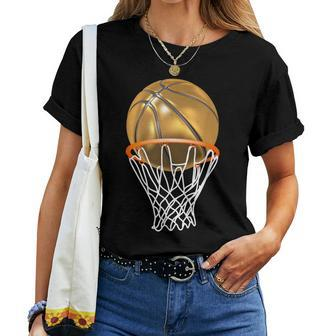 Gold Basketball Trophy Mvp Graphic For Boys Women T-shirt | Mazezy