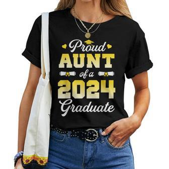 Graduate Senior 2024 Proud Aunt Of A 2024 Graduate Women T-shirt - Seseable