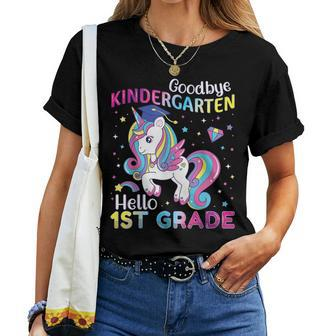 Graduation 2024 Goodbye Kindergarten Hello 1St Grade Unicorn Women T-shirt - Monsterry DE