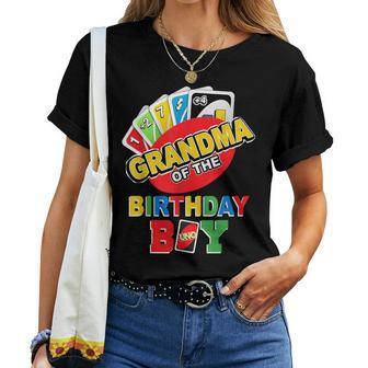 Grandma Of The Birthday Boy Uno Mommy Mama 1St Bday Women T-shirt - Seseable