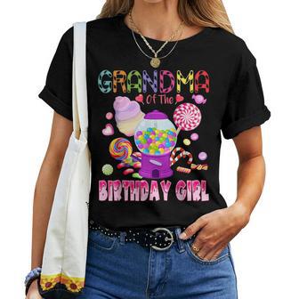 Grandma Of The Birthday Girl Candyland Candy Birthday Women T-shirt - Monsterry AU