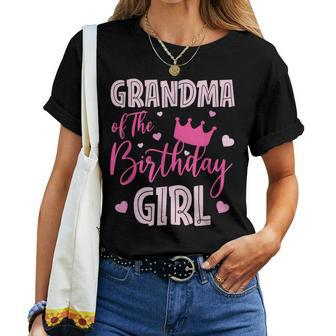 Grandma Of The Birthday Girl Cute Pink Matching Family Women T-shirt - Thegiftio UK