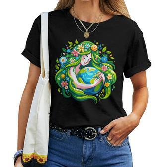 Green Goddess Earth Day Save Our Planet Girl Kid Women T-shirt - Seseable