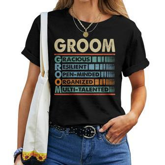 Groom Family Name Last Name Groom Women T-shirt - Seseable