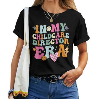 Groovy In My Childcare Director Era Retro Women T-shirt - Monsterry DE