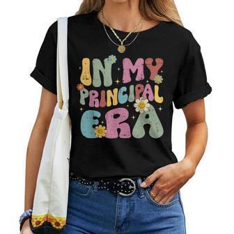 Groovy In My Principal Era Back To School Principal Women T-shirt - Seseable