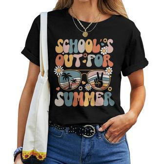 Groovy School's Out For Summer Teacher Student Women T-shirt - Monsterry DE