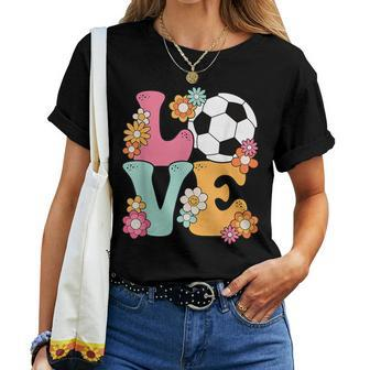 Groovy Soccer Love Cute Soccer Lover Ns Girls Women T-shirt - Thegiftio