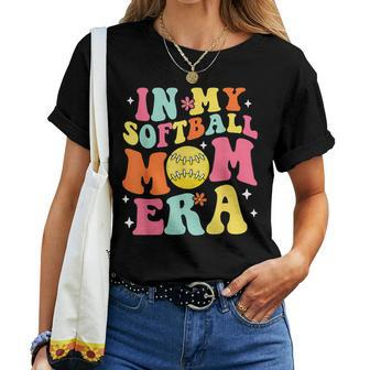 Groovy In My Softball Mom Era Mom Life Game Day Vibes Mama Women T-shirt - Monsterry AU