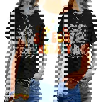 Groovy Speech Therapy Speech Language Pathologist Slp Women T-shirt | Mazezy