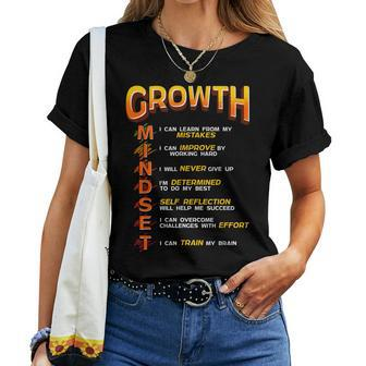 Growth Mindset Teacher Classroom Brain Motivation Women T-shirt - Monsterry UK