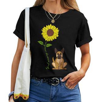 Guten Morgen Sonne Deutsch Schäferhund Mama Papa T-shirt Frauen - Geschenkecke