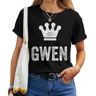 Gwen The Queen Crown & Name Called Gwen Women T-shirt - Seseable