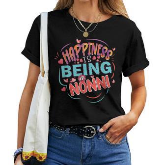 Happiness Is Being A Nonni Mother's Day Grandmother Women T-shirt - Monsterry DE