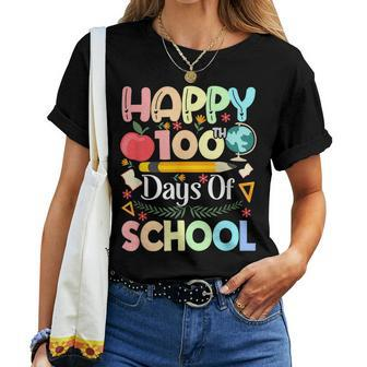 Happy 100 Days Of School 100 Days Of School Teacher Women T-shirt - Monsterry DE