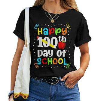 Happy 100Th Days Of School Teacher Boys Girls 100 Days Women T-shirt - Thegiftio UK