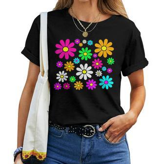 Happy Bright Daisies Daisy 60'S 70S Retro Vintage Hippie Women T-shirt - Monsterry CA