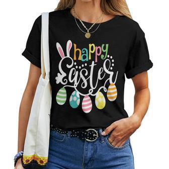 Happy Easter Bunny Rabbit Face Easter Day Girls Women T-shirt | Mazezy CA