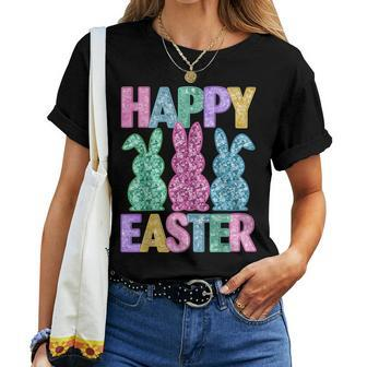 Happy Easter Bunny Rabbit Easter Day Girls Women T-shirt | Mazezy