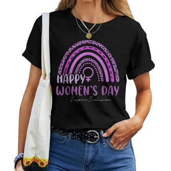 Happy International Day Inspire Inclusion Rainbow Women T-shirt - Seseable