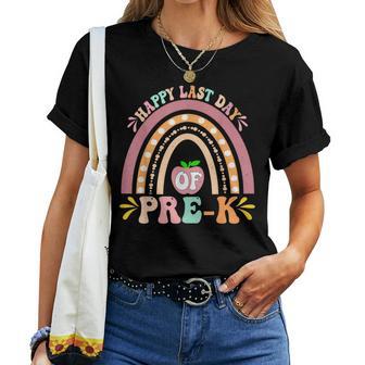 Happy Last Day Of Pre-K Rainbow Teacher Student Women T-shirt - Monsterry