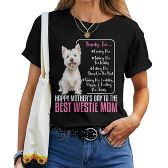 Happy Mother's Day To The Best Westie Mom White Terrier Dog Women T-shirt | Mazezy AU