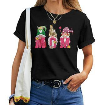 Happy Cute Gnomes Floral For Mom Daughter Women T-shirt | Mazezy CA