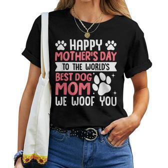 Happy Mother's Day To The World Best Dog Mom Women T-shirt | Mazezy UK