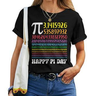 Happy Pi Day Colorful Pi Numbers 314 For Teacher Student Women T-shirt - Monsterry