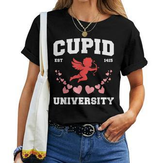 Happy Valentines Day Cupid University Pink Hearts Women Women T-shirt - Monsterry DE