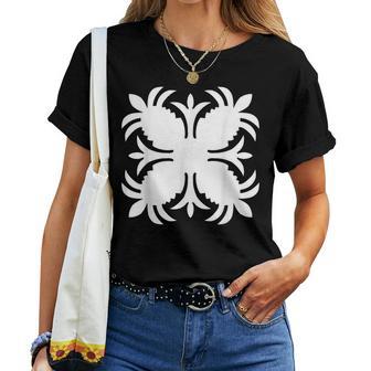 Hawaiian Quilting Pattern Pineapple Aloha Beaches Men Women T-shirt - Monsterry