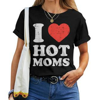 I Heart Love Hot Moms Humor Couple Matching Dad Men Women T-shirt - Thegiftio