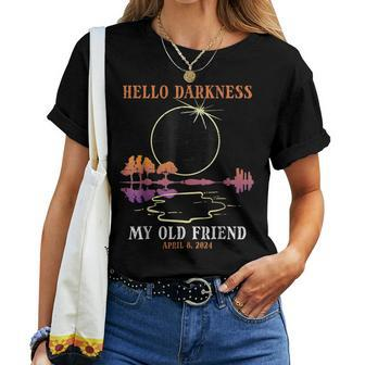 Hello Darkness My Old Friend Eclipse 2024 Kid Women T-shirt | Mazezy