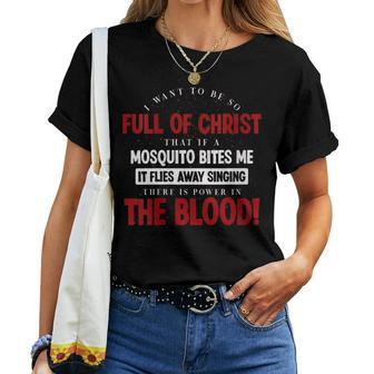 Holy Bible There Is Power In The Blood Prayer Women T-shirt - Monsterry