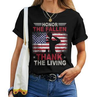 Honor The Fallen Veteran Themed Military Support Veteran Day Women T-shirt - Monsterry UK