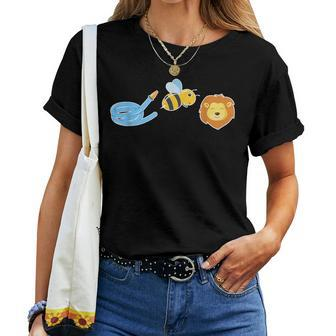 Hose Bee Lion Graphic Animal Women T-shirt - Monsterry