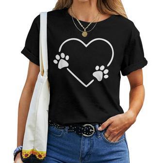 Hund Mutter Mama Mutter Besitzer Hund Pfote Herz T-shirt Frauen - Geschenkecke