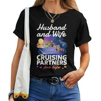 Husband And Wife Cruise 2024 Matching Couple Outfits Women T-shirt - Monsterry