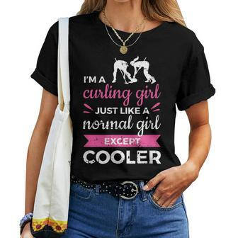 I'm A Curling Girl Ice Curling Sport Quote Curling Women T-shirt - Monsterry